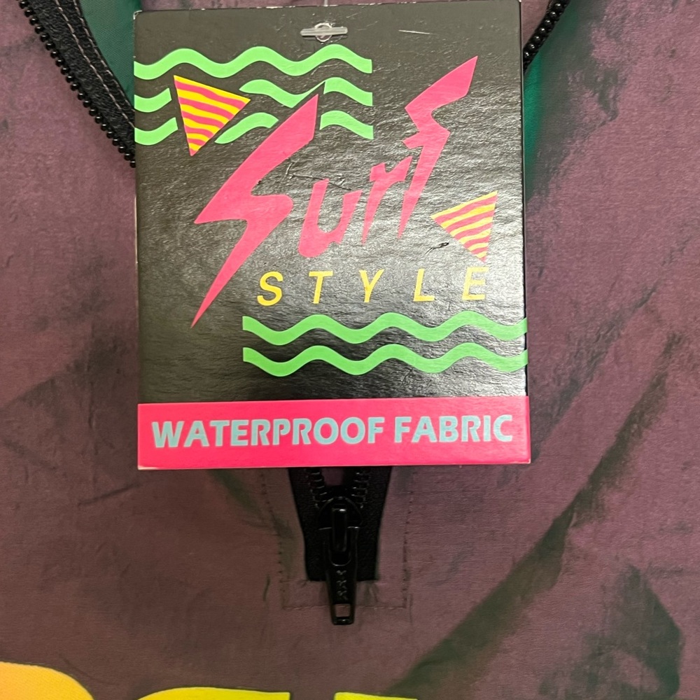 🌈 Surf Style NWT Multicolor Windbreaker Jacket Size Small - Picture 6 of 10